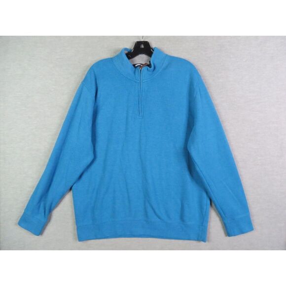 Lands' End Other - Lands End Mens Jacket Large L 1/4 Zip Blue Knit Pullover Long Sleeve Outdoor